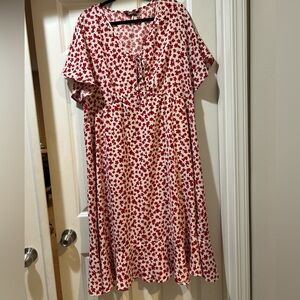 BloomChic Red and White Floral Dress